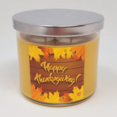 Clearance Priced ~ Harvest Candle ~ Happy Thanksgiving Candle ~ Harvest Spice Scented ~ All Natural Premium Soy Wax Candle (Large 3 Wick)