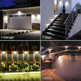6 Pack Ultra Bright Solar Motion Sensor Lights IP65 Waterproof 270° Security Wall Lights