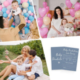 Baby Shower Games - Boy Predictions & Advice Cards - Minimalist Aesthetic Gender Reveal Games - Blue Decorations - 25 Cards