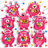 32 Sets Valentine Cards For Kids Classroom, Monster Happy Valentines Candy Cards, Funny Valentines Exchange Cards For Kids School, Diy Valentine Party Favors Gifts For Boys Girls