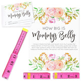 Baby Shower Tape Measure Game - Pink 28-Piece Set - 24 Guess Cards, 3 Measuring Tapes & Sign - How Big Is Mommy'S Belly Activity For Baby Shower Games