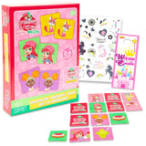 Strawberry Shortcake Memory Game - Board Game Bundle wtih Matching Card Game Plus Tattoos, Door Hanger | Strawberry Shortcake Activities