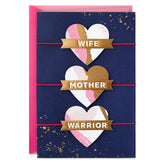 Hallmark Mothers Day Card for Wife (Wife, Mother, Warrior)