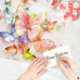 Birthday Cards For Women, Gold-Edged Butterfly Pop Up Card, Butterfly Gifts For Mom, Grandma, Sister, 3D Greeting Cards For Birthday, Thank You, Blank Notecard & Envelope