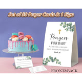Eucalyptus For Shower,Prayers For Baby,Prayer Cards For Baby Shower,Baby Bible,Baby Shower Games,Pregnancy Prayer Cards,Baby Shower Guest Book,Christian Bible,50 Prayer Cards & 1 Sign -1