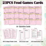 Baby Shower Feud Games, Pink Shower Game Cards, Gender Reveal Party Games For Family Friend, Friendly Feud Game For Groups, Baby Shower Party Decorations Supplies Favors?03