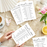 Bridal Shower Games-Would She Rather,Wedding Shower Games,50 Cards,Thick Paper,Minimalist
