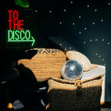 To The Disco Neon Sign LED Wall Light USB Dimmable Arrow Sign for Bar Bedroom Party Decor