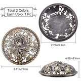 2Pcs Candle Cover Topper Lotus Scented Candles Cover Bronze Flowers Lid Jar Candles Bronze Alloy Candle Toppers Jar Shade Sleeves Accessories To Burn Evenly For Jar Candles Melt Space