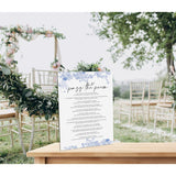 Pass The Poem Bridal Shower Game, Blue Floral Bridal Shower Cards, Wedding Party Game Cards For Guests, Something Blue Before I Do Decorations, Bridal Shower Ideas-Hlyxb04
