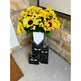 Sunflowers Artificial Flowers 4 Pcs Artificial Flowers For Outdoors Fake Sunflowers With Daisy Mums Summer Cemetery Flowers For Indoor Home Wedding Kitchen Window Porch Hanging Planter
