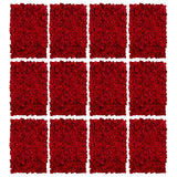 Flower Wall Panel Backdrop - 12 Pcs 24 X 16 Inch Red Artificial Hydrangea Floral Panels For Wedding Party Baby Bridal Shower Decor - 3D Fake Silk Flower Backdrop Decoration