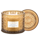 Sahara Amber Candle – Bergamot, Clove & Amber | 12 Oz Large 2-Wick Soy Wax Candle | 60 Hours Clean Burn | Gift-Ready For Hosts & Gatherings | Elegant Home Décor