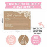 50 Wedding Advice Cards For Bride And Groom Rustic Bridal Shower Games For Guests, Card Boxes For Reception, Guest Book Alternative, Games For Guests, Advice For The Bride Card