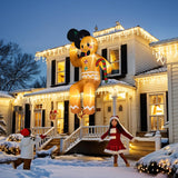 10 Ft Christmas Inflatable Outdoor Decoration, Sitting Gingerbread Inflatable Christmas Blow Up Yard Decorations With Le