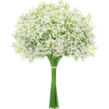 Babys Breath Artificial Flowers, Real Touch Babys Breath Flowers Artificial Bulk For Wedding Decor, White Fake Flowers For Party Home Garden Decor (6, White)