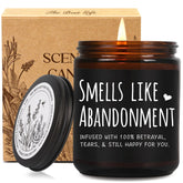 Funny Retirement Scented Candle Gifts For Woman Men, Smells Like Abandonment Candle, Leaving Job, Goodbye, Going Away, Moving Away Gift Candles For Coworkers Friends Boss, Work Bestie, Nurse Teacher13
