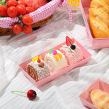 100 Pack Paper Charcuterie Boxes With Clear Lids, Disposable Kraft Sandwich Boxes Food Containers To Go Mini Treat Boxes For Bakery, Desserts, Sushi, Fruits, Cookies, Valentine'S Day (Pink)