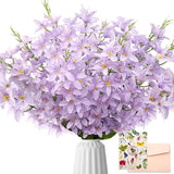 2Pcs Delphinium Artificial Flowers, 26.7"/68Cm Long Stem Larkspur Artificial Flowers, Purple Faux Artificial Snapdragon Flowers For Tall Vase, Home Office Garden Wedding Decor
