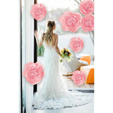 Crepe Paper Flowers Decoration For Wall, Artificial Flowers For Wedding Decor,Flower Backdrop Decor,Baby Shower,Birthday Party, Photo Backdrop, Nursery Wall Decor (Pink;Set/6)