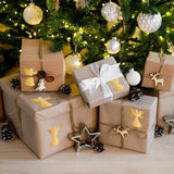 400Pcs Christmas Stickers Gold Angel Envelopes Seal Stickers Self-Adhesive Xmas Party Favor Sealing Labels For Holiday Business Wedding Invitations Greeting Cards Supplies, 4 Design