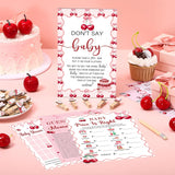 321 Cherry Baby Shower Decorations Games Supplies Pink She'S The Cherry On Top Baby Shower Games Themed Don'T Say Sign For Cherries Themed Gender Reveal Birthday Party Decorations Supplies