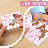 60 Pieces Baby Shower Scratch Off Game Funny Raffle Cards Baby Shower Party Games Decorations Cute Activity For Activity And Idea For Boy Girl(Rose Pink)
