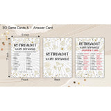 Retirement Party Games, Word Scramble Co-Worker Retirement Party Game Card, Gold Foil Retirement Party Ideas Activities Supplies Decorations(30 Game Cards & 1 Answer Card) - A07