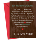 Husband Birthday Card - 5X7 Love Poem Fathers Day Card For Husband Boyfriend With Envelope, Valentines Gifts, Appreciation Gift, Romantic Anniversary Cards For Him Boyfriend