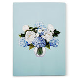 Blue Hydrangea And Rose Flower Bouquet Pop Up Card, 3D Blooming Love Greeting Card For Birthday, Mothers Day, Valentines Day, Anniversary, Congratulations, Thinking Of You, All Occassions By Teabug