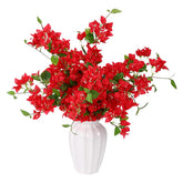 10Pcs Bougainvillea Artificial Flowers 30" Silk Fake Bougainvillea Branches Faux Flowers Vines For Home?Garden?Wedding?Party?Indoor And Outdoor?Floral Arrangement And Diy Decor?Red?