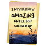 Romantic Anniversary Card For Men Women, Sweet Anniversary Cards For Husband, Wife, Boyfriend Or Girlfriend Valentine'S Day Cards-I Never Knew Amazing Until You Showed Up