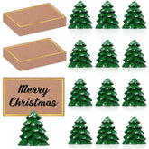 12 Pcs Christmas Tree Place Card Holders With Seating Cards Table Number Holders Place Cards For Christmas Party Wedding Anniversary Birthday Decorations (Green)