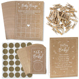 Kate Aspen Kraft Baby Shower Game Set, Set of 50 Advice Cards & DIY Baby Shower Scratch Off Game, Girl, Boy or Gender Neutral Boho Baby Shower Decorations