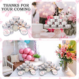 50 Pcs Bow Baby Shower Favors Scented Candles Gift Travel Tin Candle Aromatherapy Candle Favors For Baby Shower Wedding Gifts Compound Scent Essential Oil