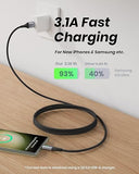 6.6FT USB A to USB C Fast Charging Cable 3.1A Braided Charger Cord for iPhone 15 Samsung Galaxy Google Pixel