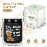 Get Well Gifts For Women, Get Well Soon Sympathy Gift For Her, Surgery Recovery Feel Better Present For Men, You Dont Have To Wear A Cone, Funny Lavender Scented Candle - Black