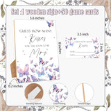 How Many Kisses Bridal Shower Games, How Many Kisses For The Soon To Be Mrs, 1 Wooden Sign With 50 Cards, Butterfly Guessing Game For Wedding, Bachelorette Party Night, Engagement Decoration