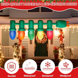 3.3 Ft Tall 10 Ft Long Giant Inflatable Christmas Light Bulb With Led Lights Outdoor Decoration Xmas Blow Up Ornament Bu