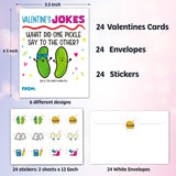 Jokes Valentines Day Cards Gifts For Kids School, 24 Pack Funny Valentine Classroom Exchange Cards For Boys Girls