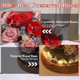 Valentines Gifts For Her Preserved Flowers In Glass Dome Long-Lasting Eternal Roses Birthday Gifts For Women Mom Grandma Wife Girlfriend Red Forever Flowers For Delivery Prime