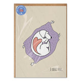 Poochie Post Edible Greeting Card For Dogs, Bacon-Flavored Dog Treat Gift With Edible Ink Pen, "I Love You" Design, Gluten & Grain Free, Made In Usa