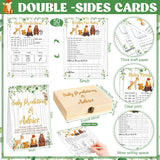 62 Pcs Baby Prediction Cards For Game Advice And Wishes Clothes Shaped Advice Cards Parents To Be Gender Neutral Baby Shower Games Fun Guessing Activities Box(Woodland)