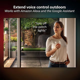 Lucca Outdoor Smart Wall Light Black E26 Color Changing LED 2 Pack Weatherproof App & Voice Control