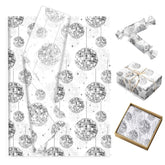 100Sheets Disco Theme Silver Ball Pattern Tissue Paper Disco Ball Wrapping Paper Diy Crafts Decorative Supplies For Birthday Wedding Baby Shower Party Decorations,13.8 * 19.7Inches