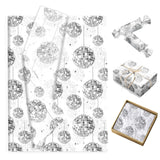 100Sheets Disco Theme Silver Ball Pattern Tissue Paper Disco Ball Wrapping Paper Diy Crafts Decorative Supplies For Birthday Wedding Baby Shower Party Decorations,13.8 * 19.7Inches