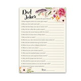 Boho Dad Jokes Baby Shower Games, Daddy Jokes Shower Trivia Games — Pack Of 25 — Fun Dad Joke Game, Girl Bohemian Pink Floral Funny Joke Trivia, Rustic Sprinkle Gender Reveal Party, Birthday G400-Djk
