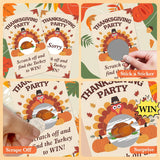 Thanksgiving Scratch Off Cards, 50Pcs Fall Harvest Party Scratch Off Tickets, Autumn Game Cards For Adults Family Groups Supplies Classroom Activities - B01