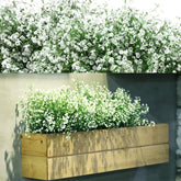 12 Bundles Spring Artificial Flowers Outdoor Artificial Plant Decor Uv Resistant Fake Plastic Flowers Faux Shrubs For Home Garden Porch Hanging Planters Outdoor Summer Decoration(White)