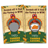 Turkey Scratch Off Games, Thanksgiving Scratch Off Game Cards For Bridal Shower, Fall Festival Raffle Lottery Tickets Cards, Set Of 50 (B03)